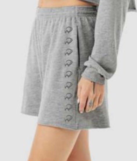 Ladies Dark Grey W Bella + Canvas Cut Off Fleece Shorts (WWR)