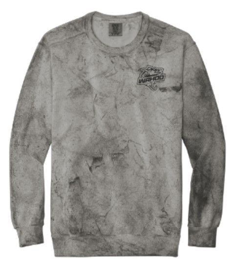 Adult Left Chest Dark Gray Wahoo Comfort Colors Color Blast Crewneck Sweatshirt (WWR)