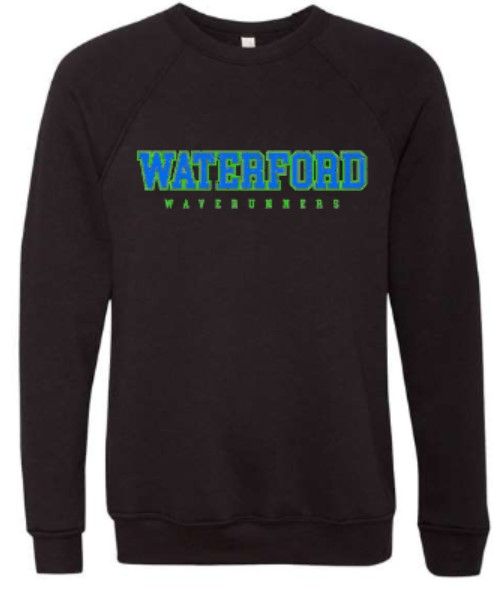 Adult Waterford Bella + Canvas Sponge Fleece Raglan Crewneck Sweatshirt (WWR)