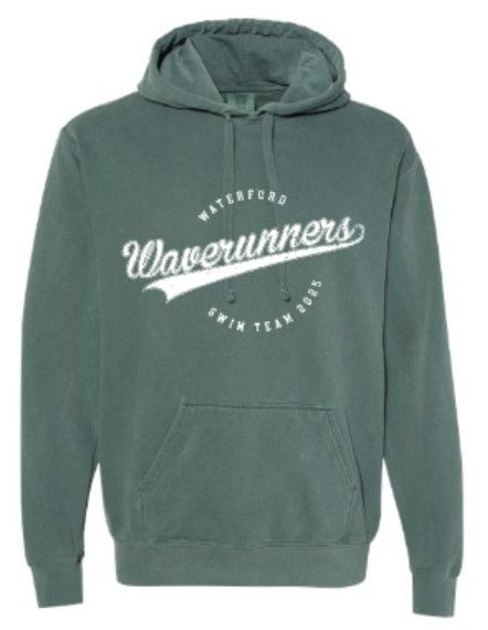 Adult White Waverunners Comfort Colors Garment-Dyed Hooded Sweatshirt (WWR)