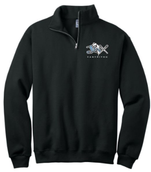 Adult JERZEES NuBlend 1/4 Zip Sweatshirt with Embroidered Jinx Logo (JFP)