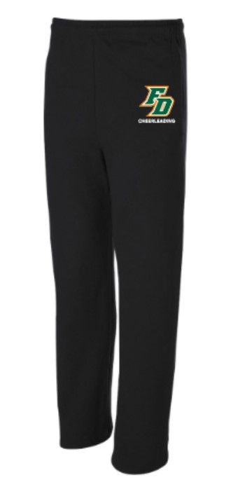 Adult FD Cheerleading JERZEES NuBlend Open Bottom Sweatpants (FDHSC)