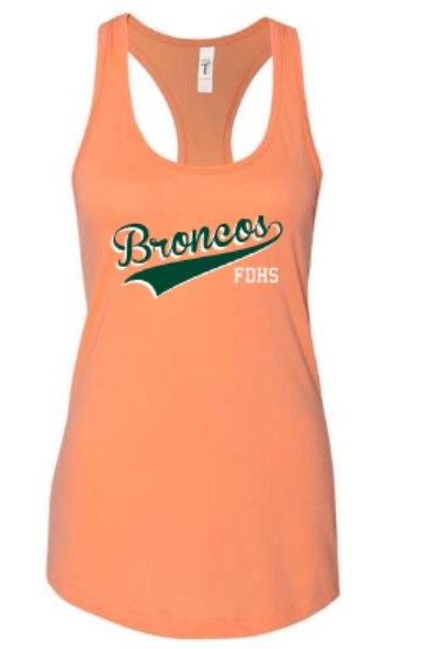 Ladies Broncos FDHS Next Level Racerback Tank (FDHSC)