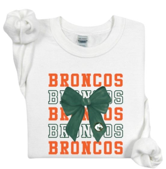 Youth Broncos Bow Gildan Sweatshirt (FDHSC)