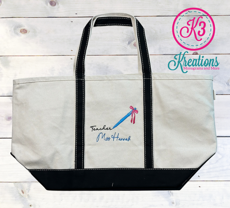 Personalized Teacher Large Classic Tote Bag