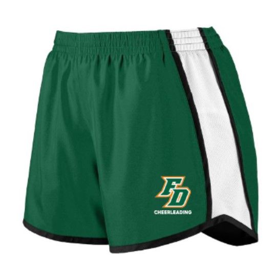 Girls or Ladies FD Cheerleading Black Pulse Shorts (FDHSC)