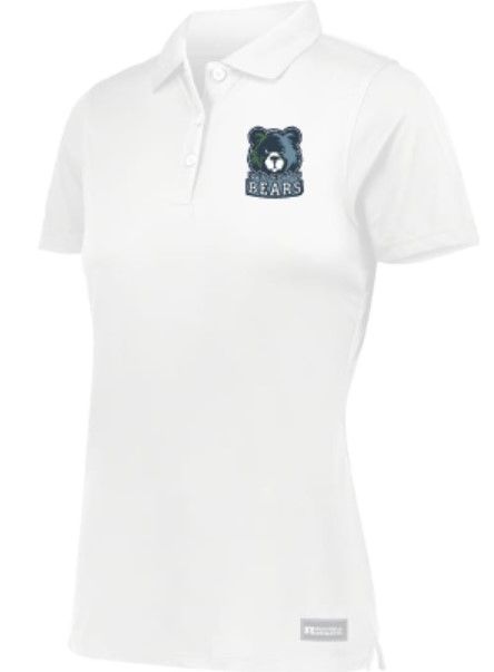 Unisex or Ladies Russell Essential Polo with Embroidered Bears Logo (MEB)