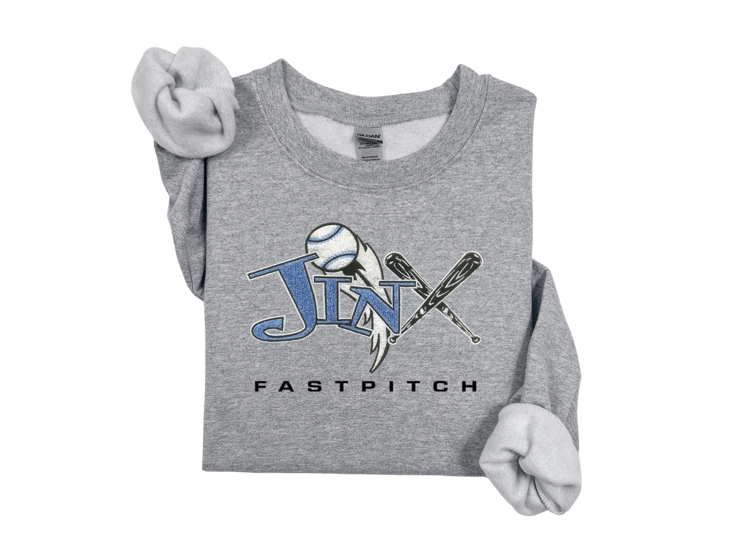 Adult Jinx Logo Chenille Patch Gildan Sweatshirt (JFP)