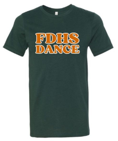 Adult FDHS Dance Forest Short Sleeve Bella + Canvas Jersey Tee (FDDT)
