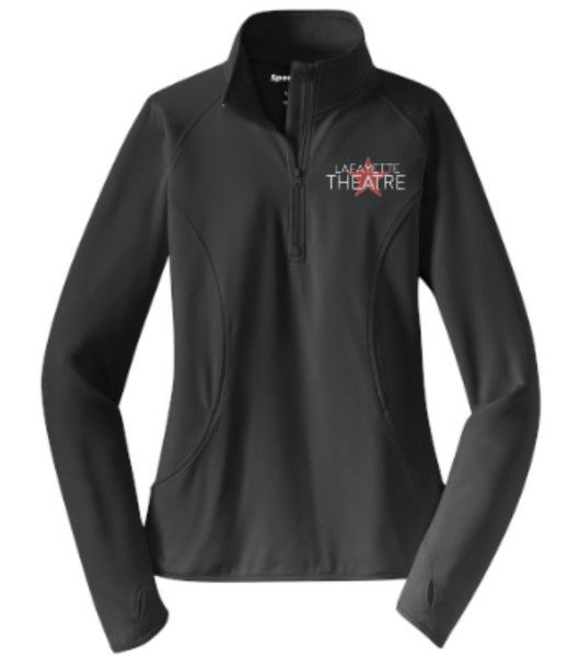 Ladies Sport-Tek® Sport-Wick® Stretch 1/4-Zip Pullover with Embroidered Lafayette Theatre Logo (LT)
