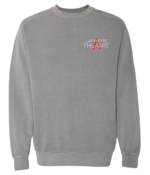 Adult Comfort Colors Garment-Dyed Sweatshirt with Embroidered Lafayette Theatre Logo (LT)