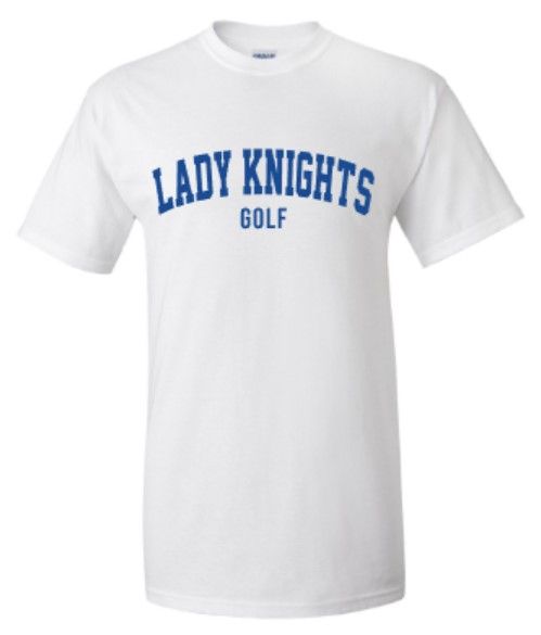 Arced Lady Knights Golf Gildan Softstyle Short OR Long Sleeve Tee (LCGG)