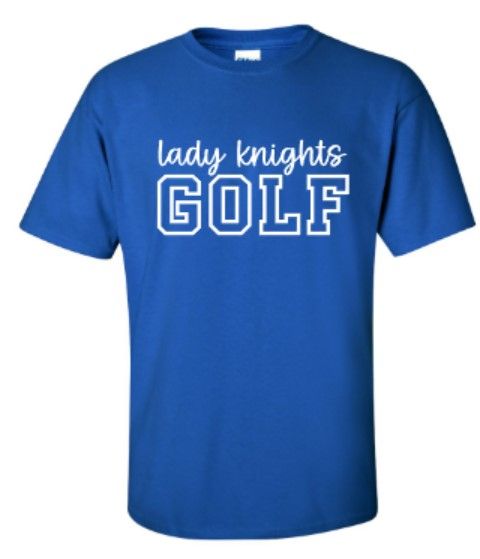 Lady Knights Golf Outline Gildan Softstyle Short OR Long Sleeve Tee (LCGG)