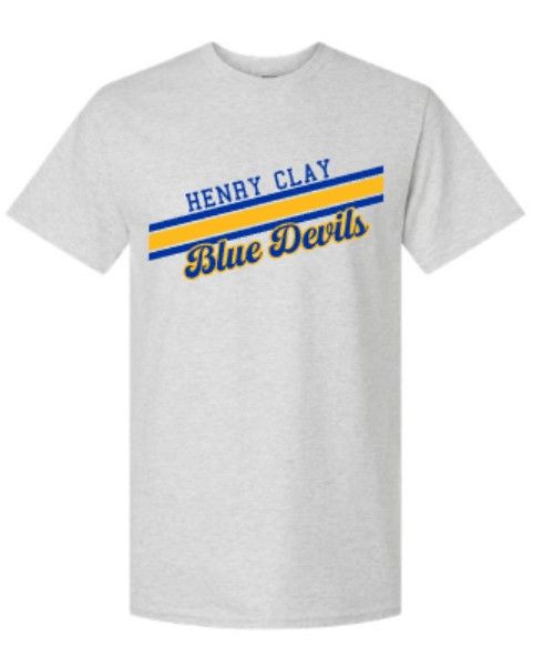 Adult Henry Clay Blue Devils Short OR Long Sleeve Gildan Tee (HCDT)