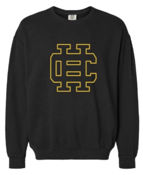Adult Metallic Gold HC Comfort Colors Garment-Dyed Lightweight Fleece Crewneck Sweatshirt (HCDT)