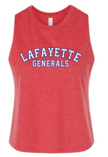 Ladies Lafayette Generals Racerback Cropped Tank (LDT)
