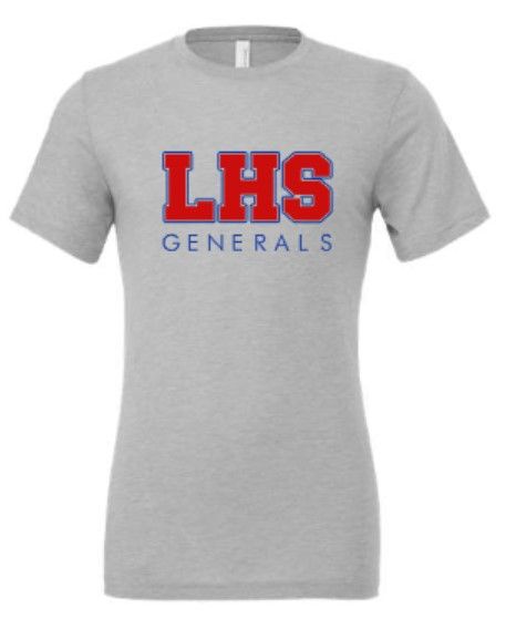 Adult LHS Generals Bella + Canvas Triblend Short Sleeve Tee (LDT)