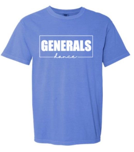 Youth or Adult Generals Dance Comfort Colors Garment-Dyed Heavyweight Short Sleeve Tee (LDT)