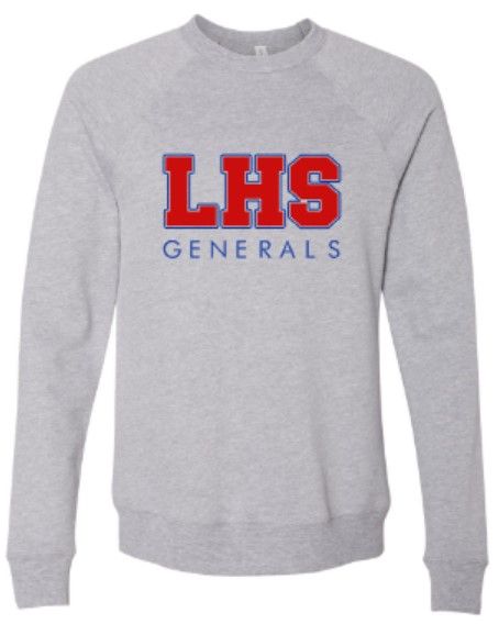 Adult LHS Generals Sponge Fleece Sweatshirt (LDT)