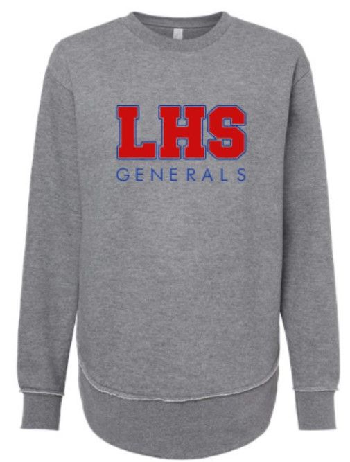 Ladies LHS Generals LAT Fleece Crewneck Sweatshirt (LDT)
