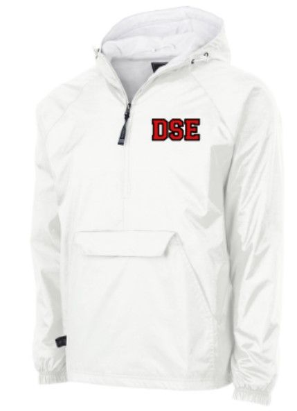 Adult Charles River 1/2 Zip Lined Rain Pullover with Embroidered DSE (DSE)