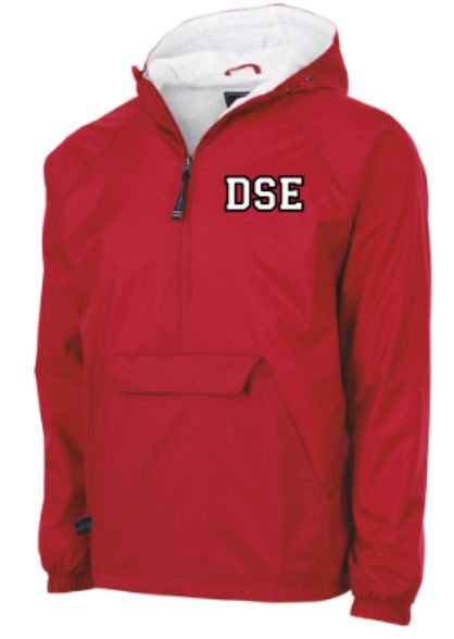Adult Charles River 1/2 Zip Lined Rain Pullover with Embroidered DSE (DSE)