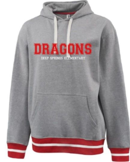 Adult Dragons Deep Springs Elementary Stadium Hooded Sweatshirt (DSE)