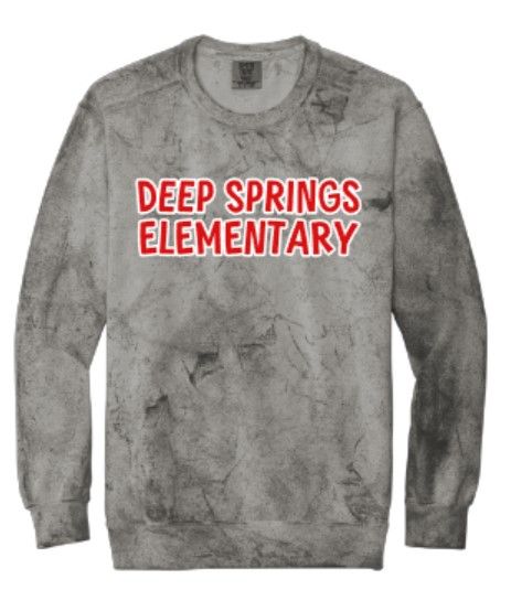 Adult Deep Springs Elementary Comfort Colors Color Blast Crewneck Sweatshirt (DSE)