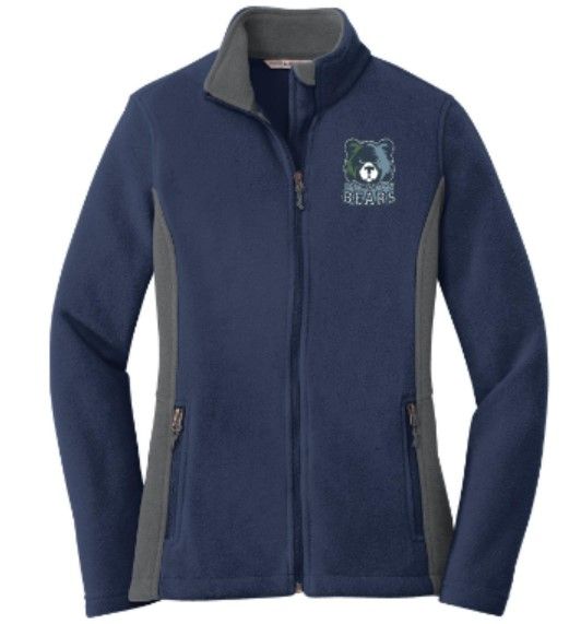 Ladies Port Authority® Colorblock Value Fleece Jacket with Embroidered Logo (MEB)