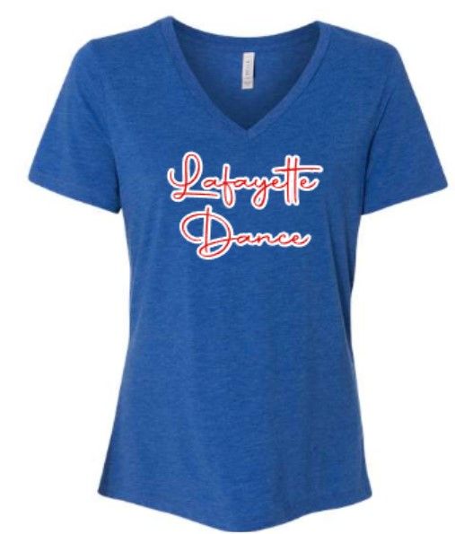 Ladies Lafayette Dance Bella + Canvas Relaxed Triblend Short Sleeve V-Neck Tee (LDT)