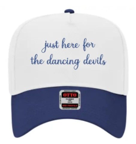 Otto 5 Panel Mid Profile Baseball Cap with Embroidered Just Here for the Dancing Devils (HCDT)