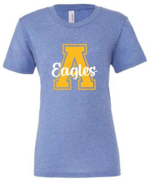 Youth OR Adult A Eagles Bella + Canvas Triblend Short Sleeve Tee (ACE)