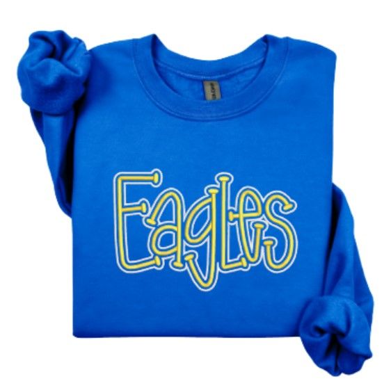Youth Eagles Puff Embroidered Crewneck Sweatshirt (ACE)