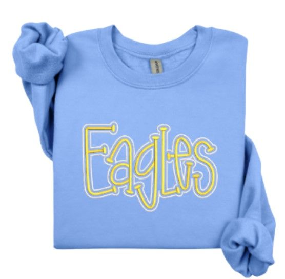 Adult Eagles Puff Embroidered Crewneck Sweatshirt (ACE)