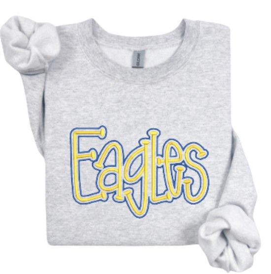 Adult Eagles Puff Embroidered Crewneck Sweatshirt (ACE)
