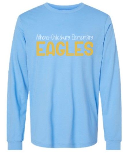 Adult Athens-Chilesburg Elementary Eagles Bella + Canvas Jersey Long Sleeve Tee (ACE)