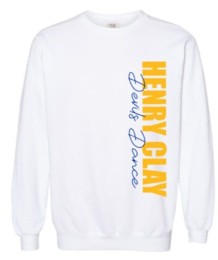 Adult Vertical Henry Clay Devils Dance Comfort Colors Garment-Dyed Crewneck Sweatshirt (HCDT)