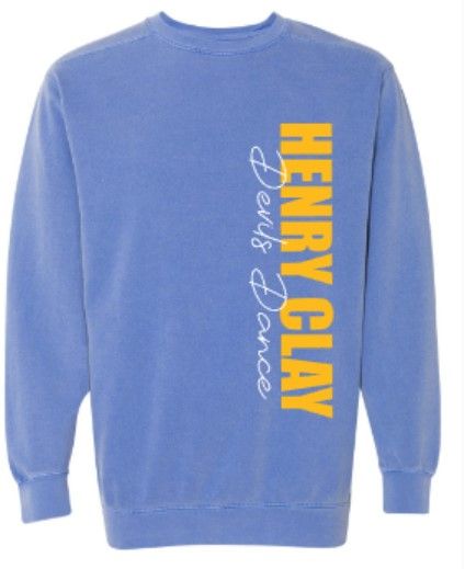 Adult Vertical Henry Clay Devils Dance Comfort Colors Garment-Dyed Crewneck Sweatshirt (HCDT)