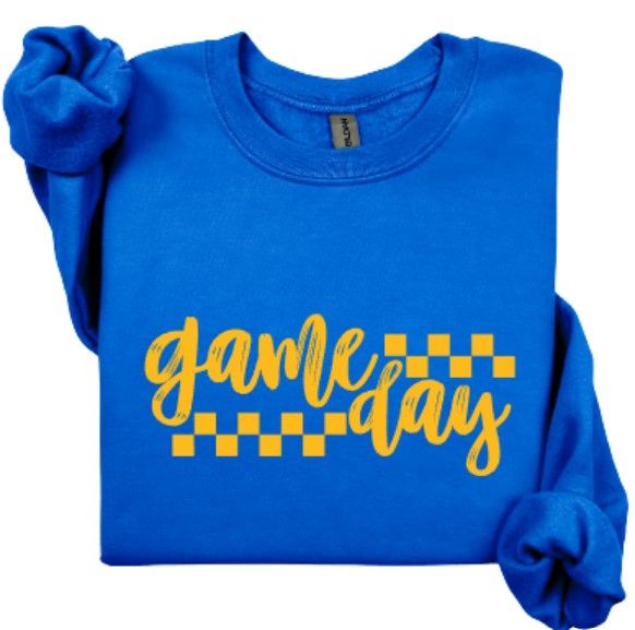 Adult Checkered Game Day Gildan Sweatshirt (HCGS)