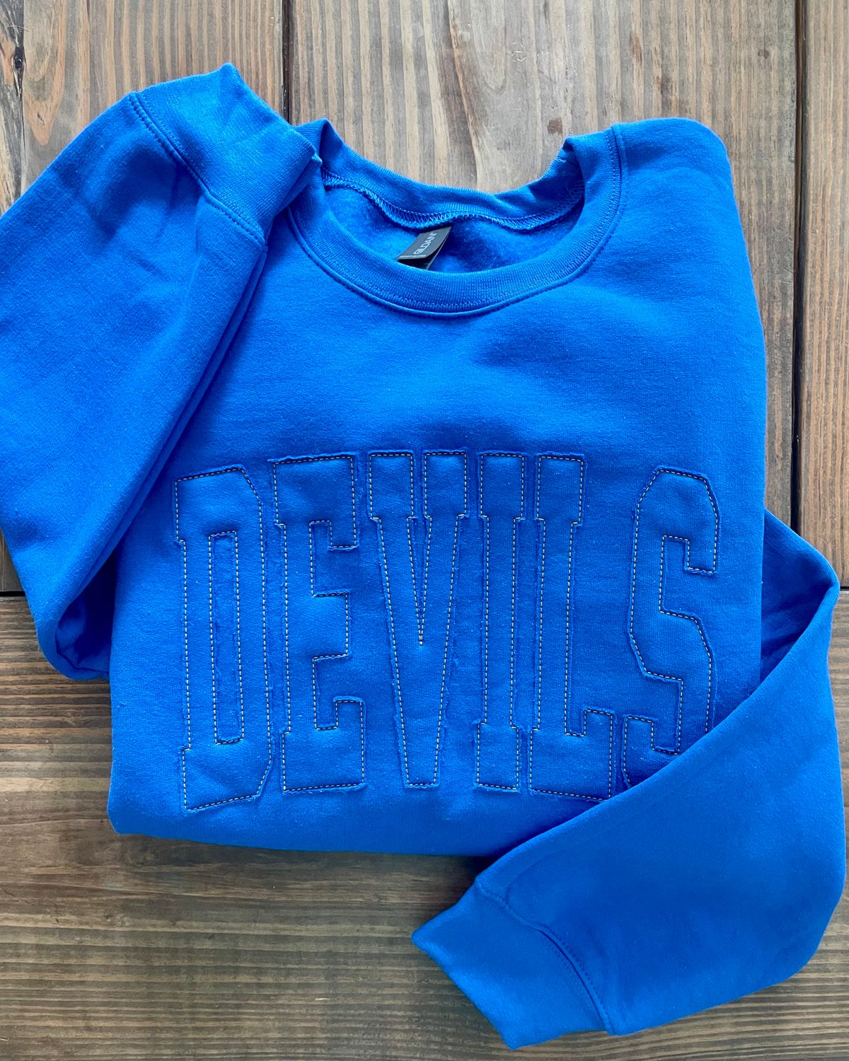 Adult Devils Outline Gildan Sweatshirt