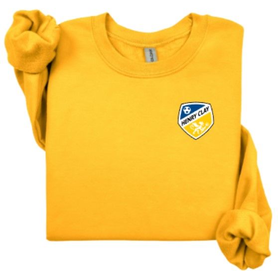 Adult Gildan Sweatshirt with Left Chest Embroidered HC Soccer Crest (HCGS)