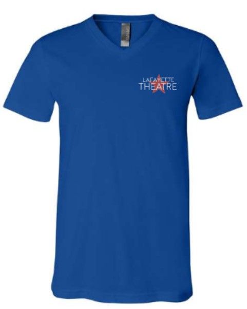 Unisex Lafayette Theatre Embroidered Bella + Canvas Black Jersey Short Sleeve Tee (LT)