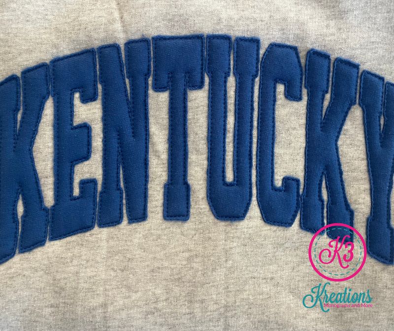 Adult Kentucky Applique Gildan Crewneck Sweatshirt