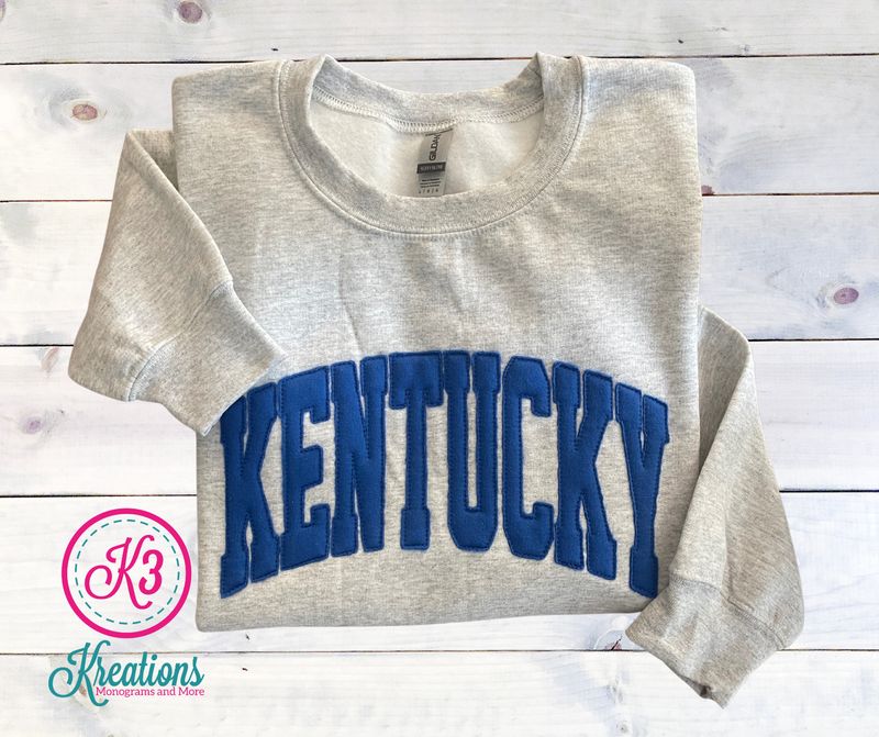 Adult Kentucky Applique Gildan Crewneck Sweatshirt