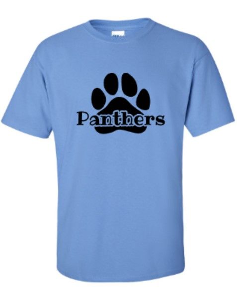 Panthers Pawprint Short OR Long Sleeve Tee 