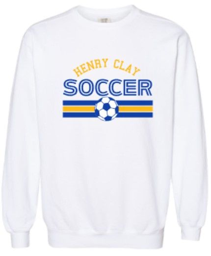 Adult Henry Clay Soccer with Ball Comfort Colors Garment-Dyed Crewneck Sweatshirt (HCGS)