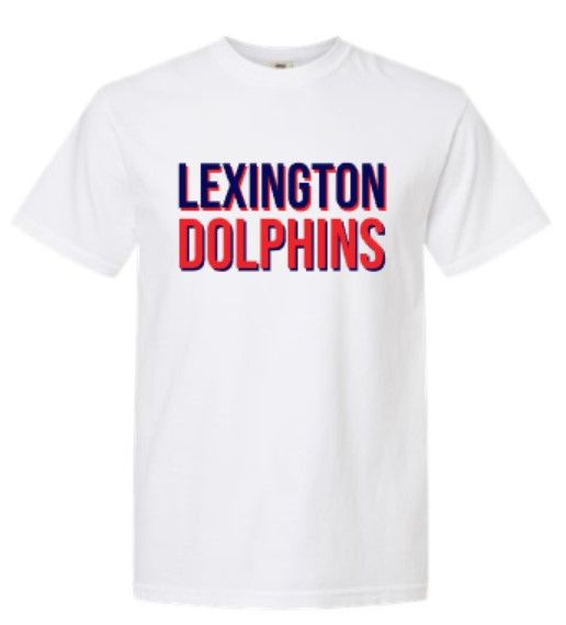 Adult Lexington Dolphins Two Tone Comfort Colors Garment-Dyed Heavyweight Short OR Long Sleeve Tee (LEXD)