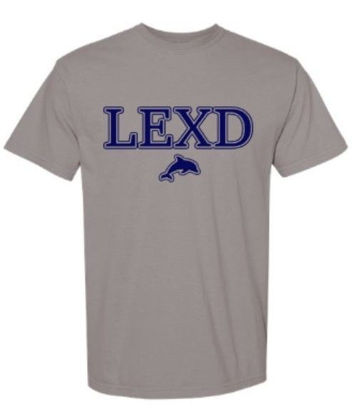 Adult LEXD with Dolphin Comfort Colors Garment-Dyed Heavyweight Short OR Long Sleeve Tee (LEXD)