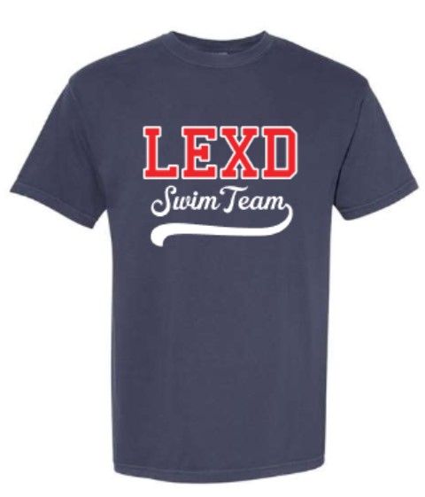 Adult LEXD Swim Team with Swash Comfort Colors Garment-Dyed Heavyweight Short OR Long Sleeve Tee (LEXD)