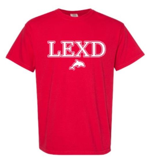 Adult LEXD with Dolphin Comfort Colors Garment-Dyed Heavyweight Short OR Long Sleeve Tee (LEXD)